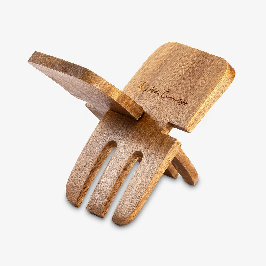 Geo Salad Bowl and Afrique Salad Claws set in Colour Gift Box Andy C