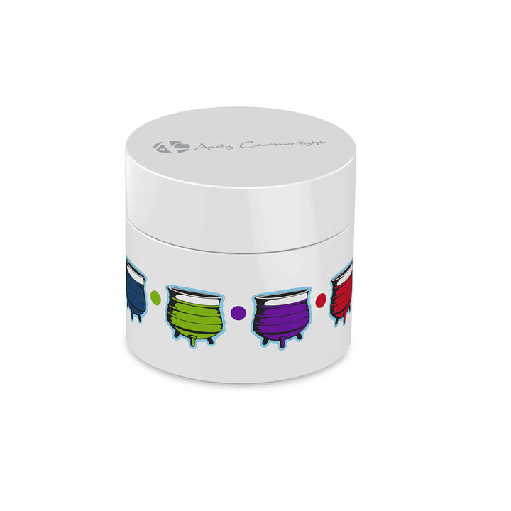 Medium Potjie Pot Lime Green by Andy Cartwright, colorful pot design featuring various vibrant colors.