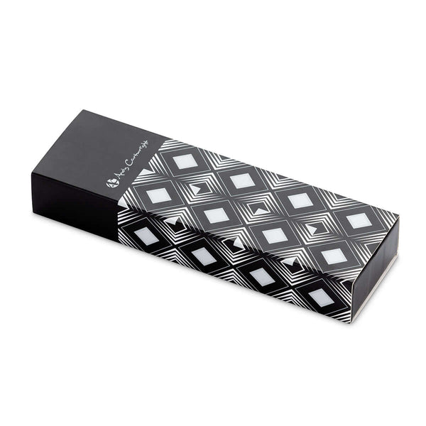 Geo ball point pen by Andy Cartwright in stylish gift box with geometric design.