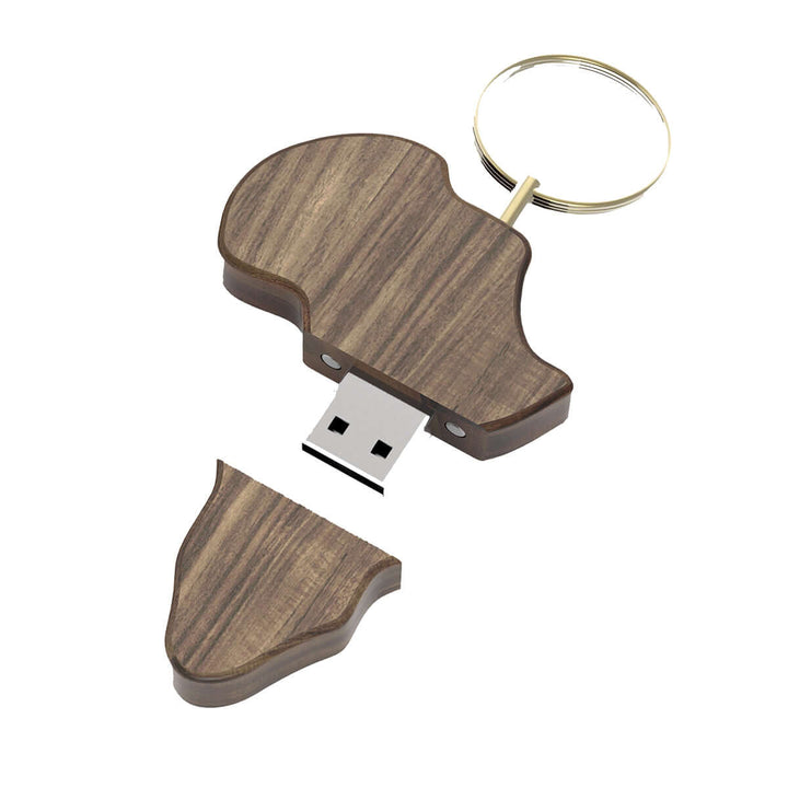 Afrique Wood Memory Stick  16GB in Colour Gift Box - Andy Cartwright.
