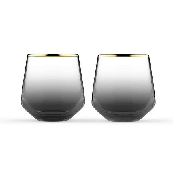 Dusk 2pc Crystal Whiskey Glass Set in Black & Gold Gift Box - Andy Cartwright.