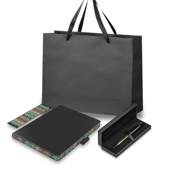 Afrique A5 Notebook and Afrique Gold Ball Pen Gift Set.