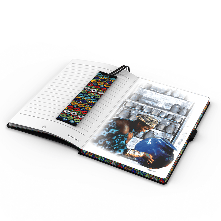 Afrique A5 Notebook and Afrique Gold Ball Pen Gift Set.