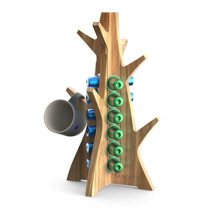 Mug & Coffee Pod Tree - Acacia wood,  Sengetti by Andy Cartwright.