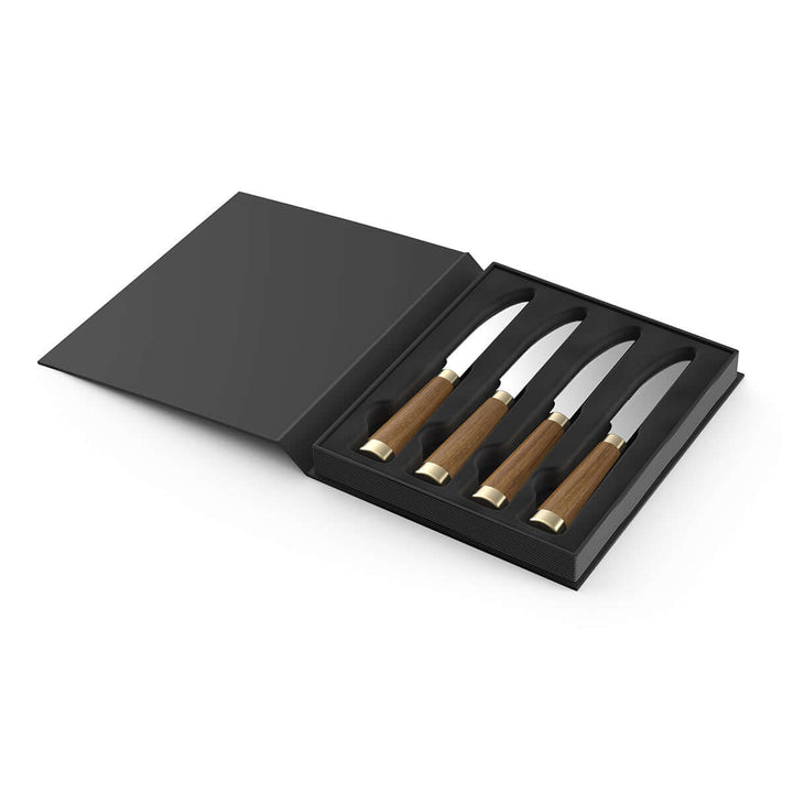 Dusk Steak knife set 4pc in a Black & Gold Gift Box - Andy Cartwright.