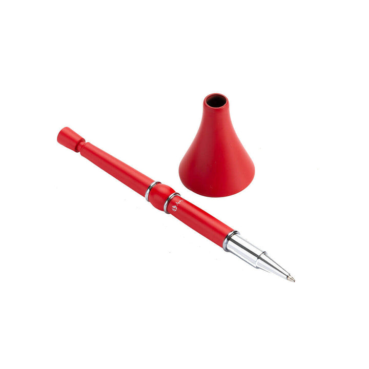 I am South African Vuvuzela Pen by Andy Cartwright with red vuvuzela casing resting beside it.