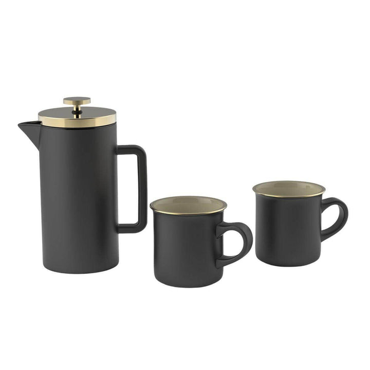 Dusk Afrique Coffee Press & 2pc Mug Set in Black & Gold Gift Box - Andy Cartwright.