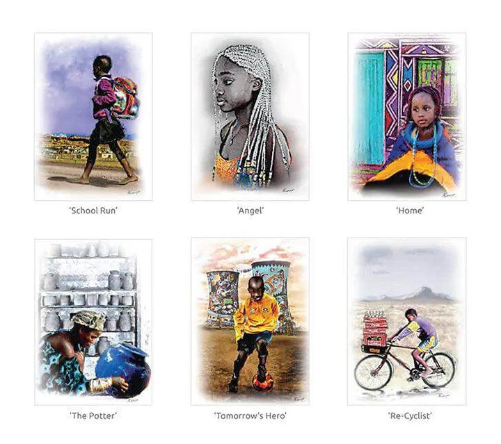 Afrique Illustration A5 Notebook Lined in Colour Gift Box - Andy Cartwright.