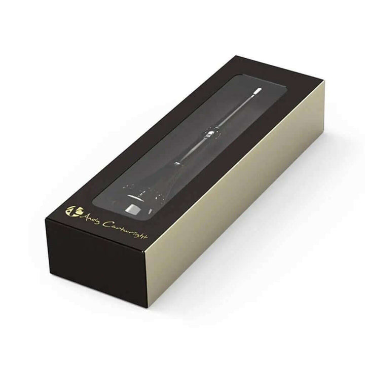 Tribal Vuvuzela Pen by Andy Cartwright with Black Ink in elegant packaging box.